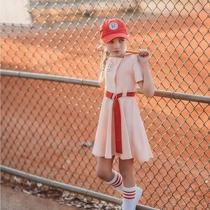 Only Little Once Girls Baseball Twirl Dress
